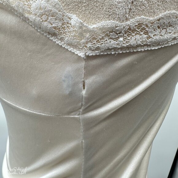 Vintage Leggs Nylon Full Slip Dress w/ Lace Trim & Adjustable Straps Size 34 - Picture 6 of 6